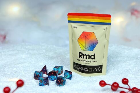 1985 Games Mystery Dice ، مجموعة من 7 زهر متعدد السطوح ، مجموعة واسعة من الأنماط ، النرد للألعاب ، مناسبة للعب الأدوار ، ألعاب الطاولة (حزمة الغموض 1) in Kuwait