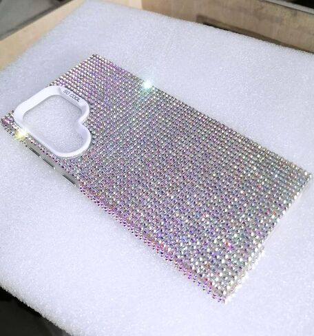 for Bling Rhinestone Samsung Galaxy S22 Ultra Case - Over 2000 High Quality Hand Glued Sparkle Diamond Case Compatible with Samsung Galaxy S22 Ultra in Saudi Arabia
