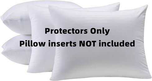 Kingnex 4 Pack Waterproof Feather Proof Pillow Protectors with Zipper on Long Side Standard Size Down Proof Striped Bed Pillow Cover in Kuwait