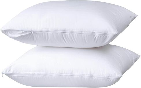 Kingnex 4 Pack Waterproof Feather Proof Pillow Protectors with Zipper on Long Side Standard Size Down Proof Striped Bed Pillow Cover in Kuwait