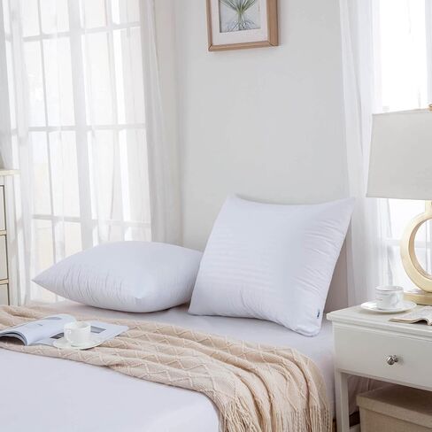 Kingnex 4 Pack Waterproof Feather Proof Pillow Protectors with Zipper on Long Side Standard Size Down Proof Striped Bed Pillow Cover in Kuwait