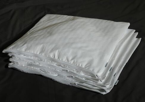 Kingnex 4 Pack Waterproof Feather Proof Pillow Protectors with Zipper on Long Side Standard Size Down Proof Striped Bed Pillow Cover in Kuwait