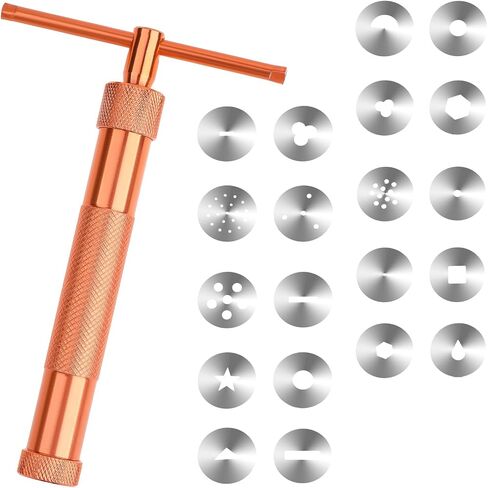 ZEYIYER 6.50 X 4.21in Clay Extruder Tool, Stainless Steel Clay Extruder, Fondant Tools Polymer Clay Extruder Tool, Stainless Steel Clay Extruders Sugar Paste Extruder Cake Fondant Decorating Tool Set in Saudi Arabia