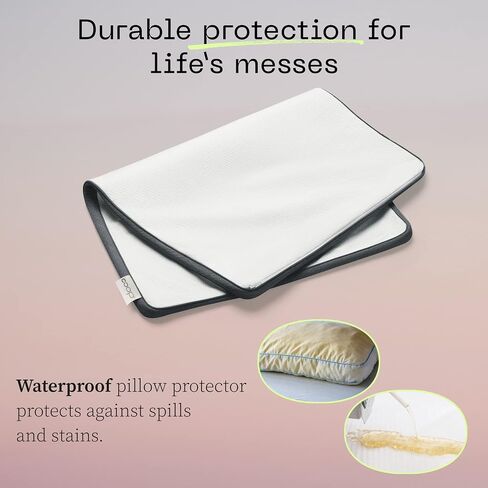 Coop Home Goods Protector Ultra-Tech Pillow Protector for Memory Foam Plows ، مقاوم للماء ، حزمة من أغطية وسادة بحجم كوين ، أغطية معتمدة من Oeko-Tex ، قابلة للتنفس ، قابلة للغسل في الآلة in Kuwait