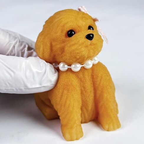 Taba Squishy Dog Toy, Taba Squishy Teddy Dog Toy, Cute Squishy Poodle,Realistic Puppy Toy, Silicone Mochi Fidget Pup, Stress Relief Gift for Adults & Kids (brown-s) in Saudi Arabia
