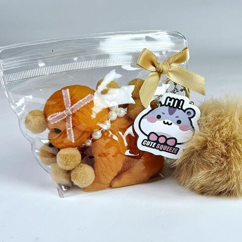Taba Squishy Dog Toy, Taba Squishy Teddy Dog Toy, Cute Squishy Poodle,Realistic Puppy Toy, Silicone Mochi Fidget Pup, Stress Relief Gift for Adults & Kids (brown-s) in Saudi Arabia