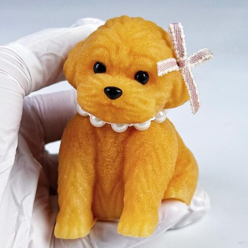 Taba Squishy Dog Toy, Taba Squishy Teddy Dog Toy, Cute Squishy Poodle,Realistic Puppy Toy, Silicone Mochi Fidget Pup, Stress Relief Gift for Adults & Kids (brown-s) in Saudi Arabia