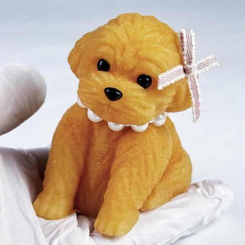Taba Squishy Dog Toy, Taba Squishy Teddy Dog Toy, Cute Squishy Poodle,Realistic Puppy Toy, Silicone Mochi Fidget Pup, Stress Relief Gift for Adults & Kids (brown-s) in Saudi Arabia