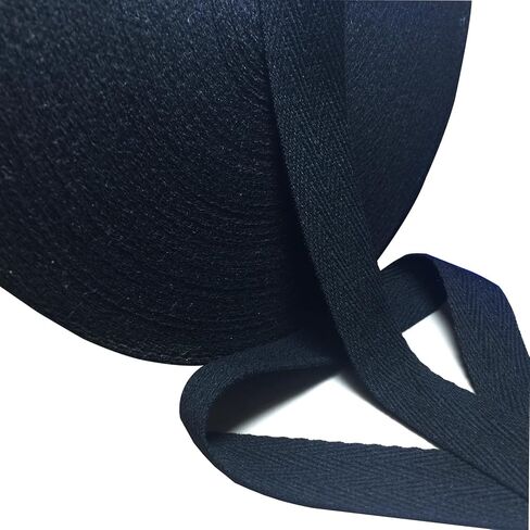 50 Yard Twill Tape Ribbon 1/2 Inch, Soft Natural Webbing Tape Roll Cotton Herringbone Bias Tape for Sewing DIY Crafts Home Decor (White) in Saudi Arabia