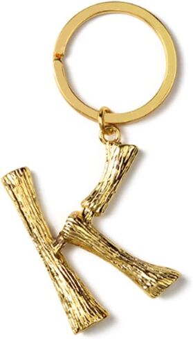 Keychain Alphabet Keyring Stainless Steel Letter Keychain Key Ring Birthday Key Chain for Men and Women Gold (Q) in Saudi Arabia
