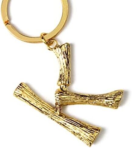 Keychain Alphabet Keyring Stainless Steel Letter Keychain Key Ring Birthday Key Chain for Men and Women Gold (Q) in Saudi Arabia