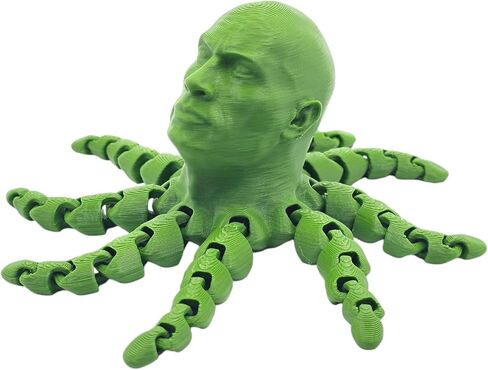 ثلاثية الأبعاد المطبوعة Rocktopus ، The Rock ، تململ مفصلية ، الأخطبوط ، لعبة تخفيف الإجهاد ، صندوق تململ ، لعبة ADHD ، مساعدة الإغاثة من القلق (Green Green) in Kuwait