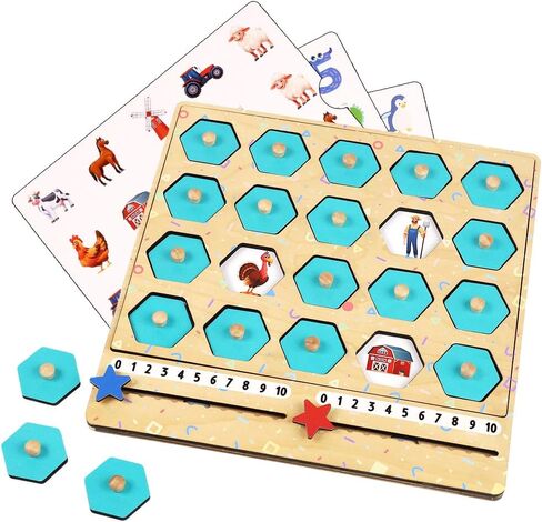 Memory Game Box, Wooden Matching Games for Toddlers 3-8, toddler travel toys, roadtrip essentials for kids, Airplane/Car/Camping Activity, Ideal Christmas, Birthday Gifts (Basic) in Saudi Arabia