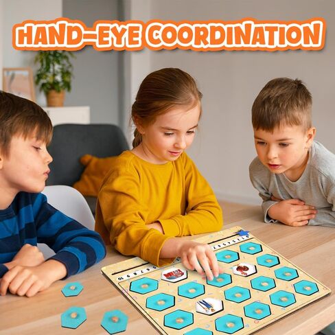 Memory Game Box, Wooden Matching Games for Toddlers 3-8, toddler travel toys, roadtrip essentials for kids, Airplane/Car/Camping Activity, Ideal Christmas, Birthday Gifts (Basic) in Saudi Arabia