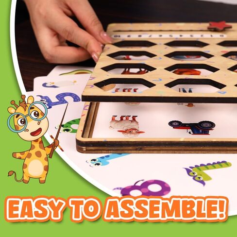 Memory Game Box, Wooden Matching Games for Toddlers 3-8, toddler travel toys, roadtrip essentials for kids, Airplane/Car/Camping Activity, Ideal Christmas, Birthday Gifts (Basic) in Saudi Arabia