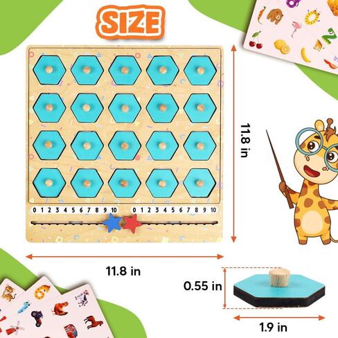Memory Game Box, Wooden Matching Games for Toddlers 3-8, toddler travel toys, roadtrip essentials for kids, Airplane/Car/Camping Activity, Ideal Christmas, Birthday Gifts (Basic) in Saudi Arabia