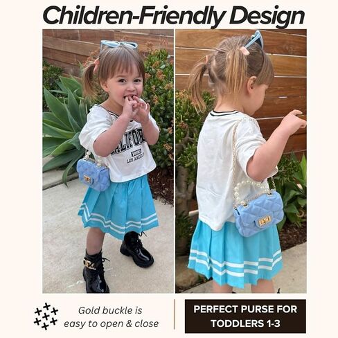 Green Toddler Purse For Toddlers 1-3 Year Old | Sage Kids Purses For Girls Age 4-6 | With Sunglasses and Gift Box (04-Mint) in Saudi Arabia