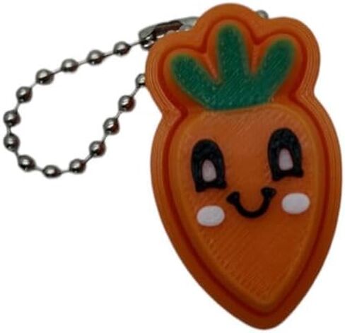 Carrot Clickers Bag Charms with Cute Faces Sensory Figures Mechanical Key Keychain ADHD Stress Anxiety Relief (Sleepy) in Saudi Arabia