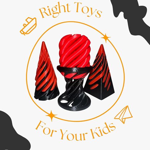 3 Pack 3d Printed Fidget Toys Impossible Cone, Spiral Cone and Impossible Pyramid Fidget Toy | 3d Fidget Toys for Adults & Kids in Saudi Arabia