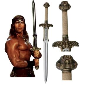 Conan The Barbarian Real Sword,42 '' Handmade Conan Atlantean Sword 1095 Carbon Steel Brass Fittings, Full Tang, Leather Sheath Viking sword real king sword 7.5 lbs gifts for men (Conan Father Sword)