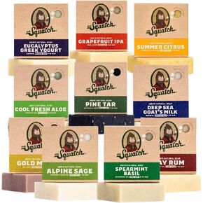 Dr. Squatch Natural Bar Soap للرجال مجموعة هدايا متنوعة - عملية بارد لا توجد مواد كيميائية قاسية - رابيدات الغابات المطيرة ، شلالات جديدة ، كاستاواي جوز الهند ، بوربون الخشب ، الصنوبر القطران والمزيد (5 أوقية ، 10 حزم) in Kuwait