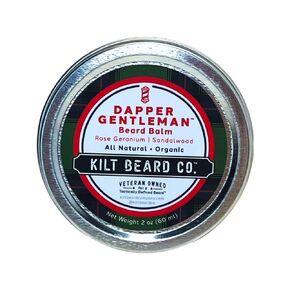 Kilt Beard Co.- Dapper Gentleman Date Night Lifestyle- Premium Beard Balm 2oz (Rose and Sandalwood), Style, Hydrate, Nourish, and Aphrodisiac Scent
