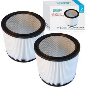 HQRP Cartridge Filter 2-Pack compatible with Shop-Vac 90350 90304 90333 Replacement fits most Wet/Dry Vacuum Cleaners 5 Gallon and above