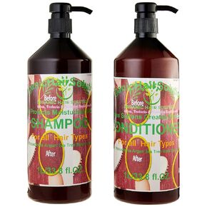 Organic Hair Solution- Conditioner & Shampoo Set -with 100% Pure Aloe vera &Tea Tree-for Itchy and Dry Scalp, Sulfate/Paraben Free -For All Hair Types- for Men & Women