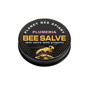 PLUMERIA Hand Salve, Skin Care, Scented Salve, Healing Balm, Dry Skin Salve with Beeswax and Propolis, Skin Repair, Moisturizer, All Natural, Planet Bee Apiary PLUMERIA BEE SALVE 1 Ounce - The Beautiful and Feminine Scent of Plumeria