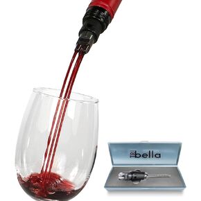 Classic Wine Aerator, Multi-Stream Wine Aeration 3 Stainless Steel Spouts, Handmade Kitchen Essential, Easy Use, No-Drip Wine Pouring Accessory Gifts for Men in Easy-to-Carry Protective Gift Case