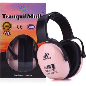 Amplim Hearing Protection Earmuff for Toddlers Kids Teens Adults - American ANSI, European CE, and Australian Standards Certified - Pink