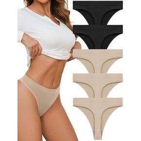 Breathable Seamless Thongs: Comfortable Women's Underwear 5-Pack