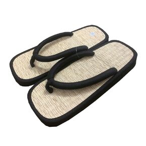 Bamboo Japanenes High Sole Traditional Shoes for Men Women House Tatami Slippers Straw Flip Flops Wicker Sandals Summer, Vietnamese Tatami Handmade Slippers (46/47)