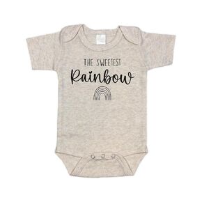 The Sweetest Rainbow Pregnancy Announcement for Grandparents, Aunts, and Uncles, Rainbow Baby (White)