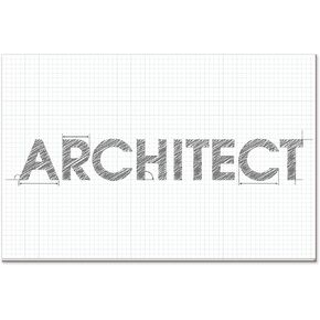 Large Engineering Graph Paper Pad - 17" x 11" Quadrille Grid Paper for Drafting, Engineering, Blueprint Drawing, Architect Designers, 60 Sheets/120 Pages, 4"x4" Blue Grid Paper, Giant Drafting Pad (1 Pack)