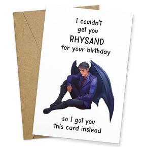 مضحك Rhysand Bat Boy Acotar بطاقة عيد ميلاد لأفضل صديق ، Bat Boys Acotar Merch ، Rhysand Acotar Merch ، كتاب الجوارب ذات الطابع تحت عنوان ، هدايا مروحة الخيال للقراء ، هدايا الكتب لعشاق الكتب