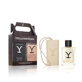 Yellowstone Men's Fragrance & Grooming Gift Set by Tru Western, Eau de Cologne & Artinsal Bar Soap - 1 oz