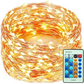 Decute 164FT 500LED Christmas Fairy String Lights Dimmable with Remote Control Copper Wire Starry Lights with UL Cerficated Decorative for Party Wedding Bedroom Christmas Tree Warm White in Kuwait