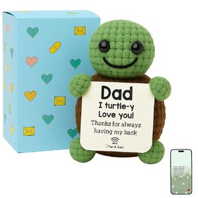 Crochet Turtle Dad Gift with NFC Card, Dad Birthday Gift, Gifts for Dad, Fathers Day Gifts, Coolest Men Gifts, Birthday Gifts for Dad, Fathers Day Gifts for Dad, Dad Gifts from Daughter
