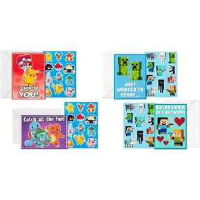 Hallmark Pokémon Valentines Day Cards and Stickers for Kids School (24 الفصل الدراسي مع الأظرف)