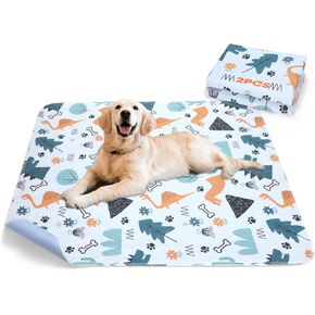 Washable Pee Pads for Dogs, 2 Pack Large 36"x41" Super Absorbent Reusable Dog Training Pads, 100% Waterproof Non-Slip Pee Pads Whelping Puppy Pads Dog Playpen Indoor Dog Pee Pads Dog Mat Pet Supplies