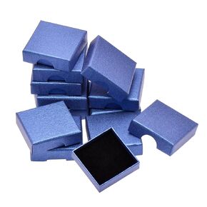 2 * 2 Inches Tiny Gift Boxes | Flat Square Cardboard Box with Lid | Royal Blue Box