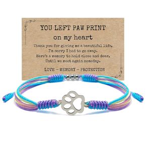 PAW PRINT PET Memorial Protection مع رسالة ملهمة ، هدية تعاطف للكلب ، جرو ، CAT ، خسارة هريرة ، مجوهرات ذكرى الراحة (PAW PRINT)