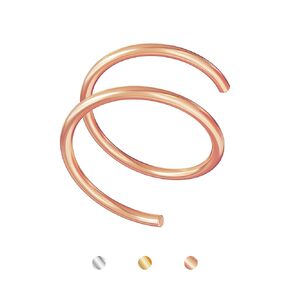 Silver Double Hoop Nose Ring for Single Piercing, 20g 7mm Nose Ring Hoop Sterling Silver, Spiral Nose Ring Double Hoop 20 Gauge Small Twist Nose Ring Hoop
