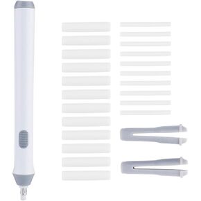 Electric Eraser, Electric Eraser for Drawing, Electric Erasers with 22PCS Eraser Filler for Daily Writing Drawing Industrial Design (White)