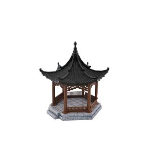 Karesansui Mini الصيني باغودا من أجل حوض السمك - ديكور تيراريوم ، الهندسة المعمارية الصينية ، إكسسوارات حديقة خرافية ، ديكور بالوداريوم ، Zen Garden Kit ، Pagoda Miniature ، ديكور الرف (VDS130OEM -B)