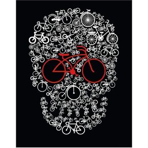 Bike Skull Fine Art Print - 11x14 Unframed Photo Wall Art- Fun Gift for Teenagers and Adults, Boy or Girl. Perfect for the Game Room, Dorm, Game Room, Office, Bedroom Decor. Gift Under $20