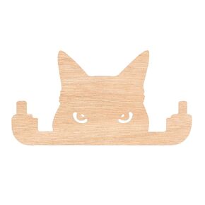 Cat Silhouette for Wreath - Black Wooden Cats for Crafts with Unique Cat Middle Finger Design - Elegant Home Decoration Perfect for Creative Wreaths and Craft Projects (3mm Plywood, 10")