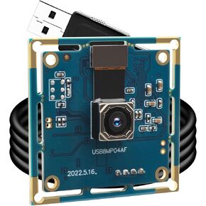 ALPCAM USB Camera 8MP Autofocus USB Camera Module No Distortion Lens Webcam for Raspberry Pi and Computer,Full HD 2448P Lightburn Camera Embedded Camera Module for 3D Printer Camera, Industry