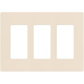 Lutron Claro Light Switch Cover Plate, 3 Gang Wallplate, for Decorator Light Switches, Rocker Light Switch Cover, Outlet Cover, Screwless Switch Plate Cover, Gloss, CW-3-WH, White
